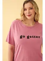 Büyük Beden Somon Go Getter Yazılı Pijama Takımı Akbeniz 202513 detay görünüm