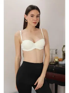 Akbeniz Yarım Destekli Balenli Staplez Kadın Sütyen Akbeniz 4933 - Alternatif Görünüm