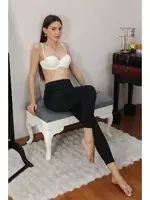 Yarım Destekli Balenli Staplez Kadın Sütyen Akbeniz 4933 Ekru görsel 4