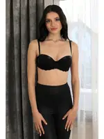Yarım Destekli Balenli Straplez Kadın Sütyen Akbeniz 2012 Siyah farklı açı