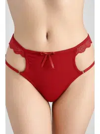 Venlisa Pencere Dekolteli Kırmızı Fantazi Külot Venlisa 6400