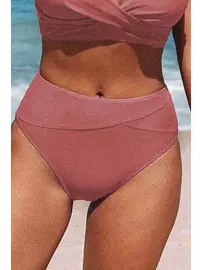 Angelsin Yüksek Bel Bikini Altı Angelsin MS42008 Gül Kurusu