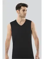 Anıt Erkek Modal V Yaka Sıfır Kol Fanila Atlet 1205 Siyah