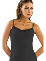 Anıt Jakarlı Dantelli Atlet 2173 Siyah detay görünüm