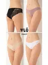 Arkası Dantelli 4Lü Kadın Bikini Külot Paket Confeo C804-007