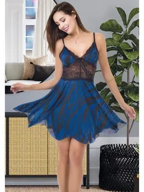 İzabel Asimetrik Kesim Dantelli Fantazi Gecelik İzabel F-3009