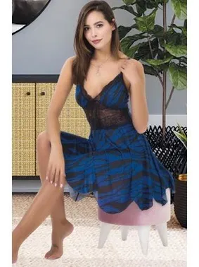 İzabel Asimetrik Kesim Dantelli Fantazi Gecelik İzabel F-3009 - Alternatif Görünüm