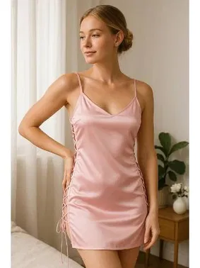 Venlisa Bağ Detaylı Saten Elbise Venlisa V2301 - Alternatif Görünüm