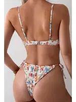 Bağlamalı Çiçek Baskılı Bikini Altı Angelsin MS43878 Çok Renkli Çok Renkli farklı açı