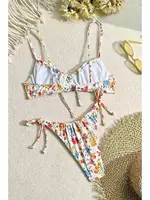 Bağlamalı Çiçek Baskılı Bikini Altı Angelsin MS43878 Çok Renkli Çok Renkli görsel 5