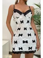 Baskılı Dantelli Kadife Pijama Gecelik Merry See MS 2371 Çok Renkli farklı açı