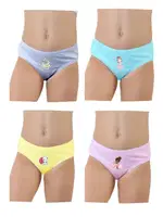 Baskılı Kız Çocuk Likralı Slip Külot 4 lü Paket Öztaş 4730-H Asorti