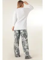 Bayan Pijama Takımı Miorre 001-015114 Ekru görsel 5