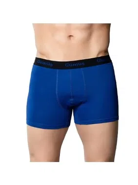 Gümüş Bel Lastikli Likralı Pamuklu Erkek Boxer Gümüş 3074 - Alternatif Görünüm