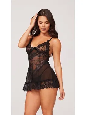 Beleng Süper Mini Dantelli Erotik Kadın Gecelik Beleng 6050