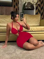 Boyundan Bağlamalı Bel Dekolteli Erotik Gecelik Beleng 7711 Kırmızı farklı açı