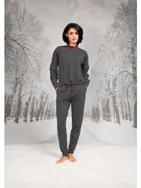 Doreanse Beli Lastikli Uzun Kollu Sweatshirt Pantalon Takım Doreanse 26K4094