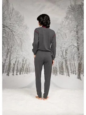 Doreanse Beli Lastikli Uzun Kollu Sweatshirt Pantalon Takım Doreanse 26K4094 - Alternatif Görünüm