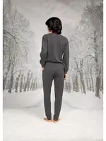 Beli Lastikli Uzun Kollu Sweatshirt Pantalon Takım Doreanse 26K4094 Gri detay görünüm