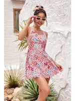 Çok Renkli Çiçek Bahçesi Kalın Askılı Lycra Mayo Bella Notte 9019 Çok Renkli detay görünüm