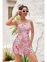 Çok Renkli Çiçek Bahçesi Kalın Askılı Lycra Mayo Bella Notte 9019 Çok Renkli farklı açı