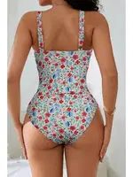 Çok Renkli Çiçek Baskılı Askılı Mayo Bella Notte M-9009 Çok Renkli görsel 5