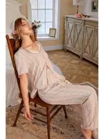 Kısa Kollu Gömlek Yaka Kadın Pijama Takımı Bella Notte 7325 Çok Renkli görsel 4