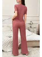 Gül Kurusu Pamuklu Kısa Kollu Pijama Takımı Bella Notte 7155 Gül Kurusu görsel 4