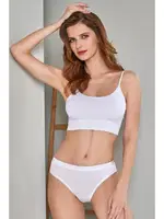 Pamuklu Kadın Bikini Külot 12'li Berrak 11557 Beyaz