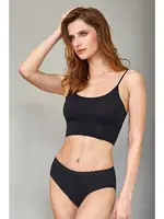 Yüksek Bel Kadın Bato Külot 12'li Berrak 11562 Siyah