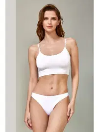 Berrak İzsiz Lazer Kesim Kadın String Külot 12'li Berrak 11691