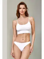 İzsiz Lazer Kesim Kadın String Külot 12'li Berrak 11691 Beyaz