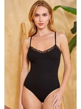 Berrak Dantelli Ayar Askılı Kadın Body Berrak 2120