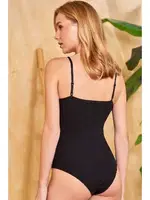 Dantelli Ayar Askılı Kadın Body Berrak 2120 Siyah detay görünüm