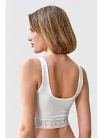 Dantelli Yarım Kadın Atlet Berrak 7012 Ekru detay görünüm