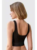 Dantelli Yarım Kadın Atlet Berrak 7012 Siyah görsel 4