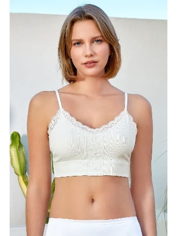 Dantelli İp Askılı Kadın Bralet Sütyen Berrak 7022
