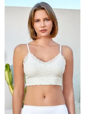 Berrak Dantelli İp Askılı Kadın Bralet Sütyen Berrak 7022