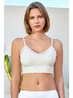 Dantelli İp Askılı Kadın Bralet Sütyen Berrak 7022 Ekru
