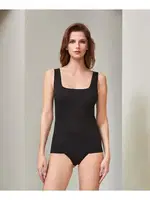 Lazer Kesim Kalın Askılı Kadın Atlet Berrak 7033  Siyah farklı açı