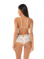 Beyaz Dantel Seksi Kadın Büstiyer Takım Loomerie 821 Beyaz detay görünüm