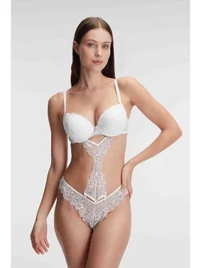 Anıl Beyaz Dantelli Sütyen String Takım Anıl 4840