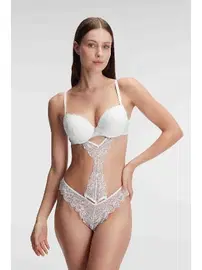 Anıl Beyaz Dantelli Sütyen String Takım Anıl 4840