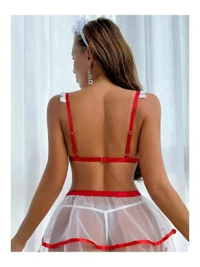 For Dreams Beyaz Tül Etekli Seksi Hemşire Kostüm For Dreams 8618 - Alternatif Görünüm