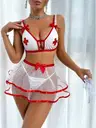 Beyaz Tül Etekli Seksi Hemşire Kostüm For Dreams 8618