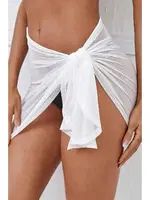 Beyaz Tül Pareo Angelsin MS 4401 Beyaz farklı açı