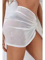 Beyaz Tül Pareo Angelsin MS 4401 Beyaz görsel 4