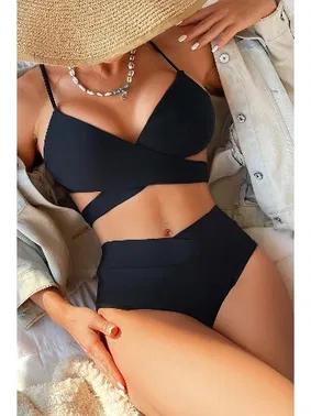 Angelsin Bikini Altı - V Kesim Siyah Angelsin MS 43298 - Alternatif Görünüm