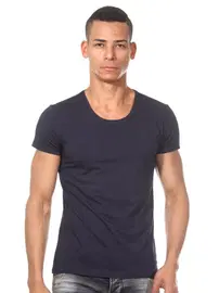 Darkzone Bisiklet Yaka Lacivert Erkek T-Shirt Darkzone 8504