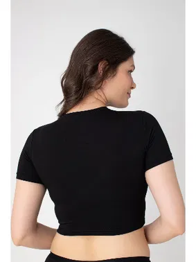 Confeo Bisiklet Yaka Modal Kısa Kollu Kadın Crop Confeo C801-021 - Alternatif Görünüm